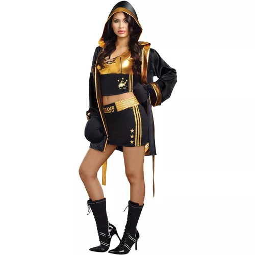 Disfraz De Boxeadora Para Mujer Talla: Large- Halloween