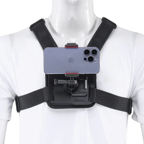 Arnés Para El Pecho Para Gopro Y Teléfono Ulanzi Cm028 Color Negro