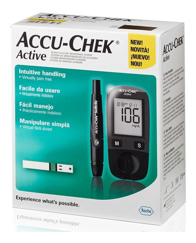 Glucómetro Accu Chek Active Kit Completo Medidor Glucosa