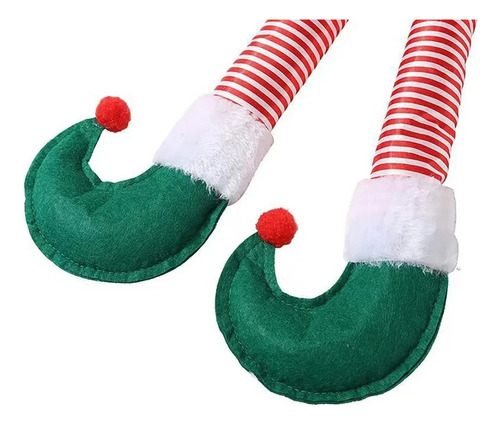 2 Pcs Natal Elfo Santa Pernas Acessórios Do Carro Decoração