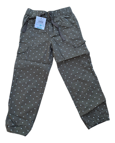 Pantalon Niña Color Verde Con Corazones 4kids Liquidacion