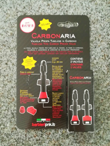 Barbieri Pnk Valvulas Tubeless De Fibra De Carbono 35mm