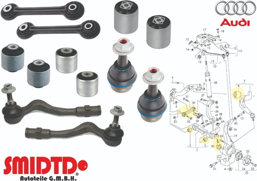 Kit Bujes Rotulas Estabiliza Terminales Delant Audi A4 08-18