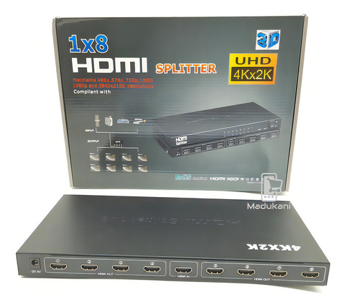Splitter Hdmi 1.4 Divisor Amplificador 3d 4k 8 Salidas 1x8