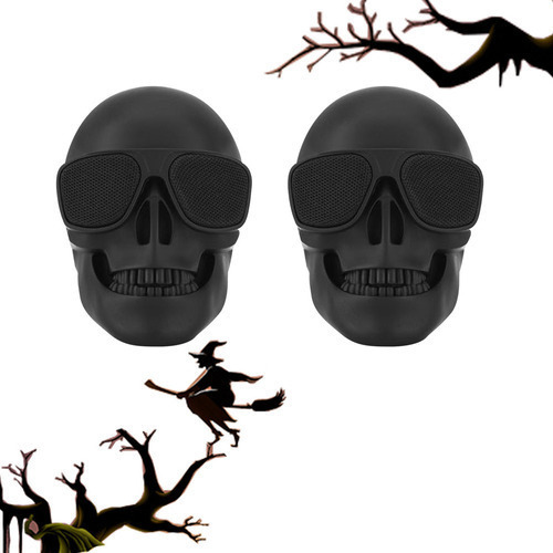 Bocina De Radio Portátil Con Diseño De Calavera