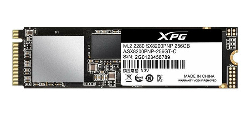 Imagen 1 de 3 de Disco sólido SSD interno XPG SX8200 Pro ASX8200PNP-256GT-C 256GB negro