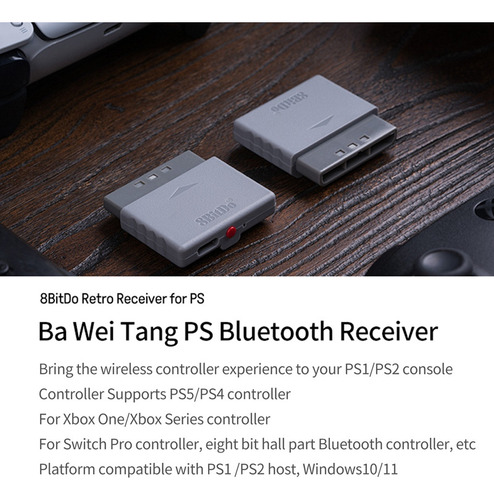 8bitdo, Adecuado Para Ps1, Ps2 Host, Receptor Retro Multifun