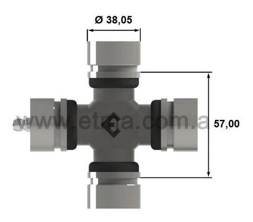 Imagen 3 de 3 de Cruceta Ø38,05 X 57 Mercedes Benz 1318