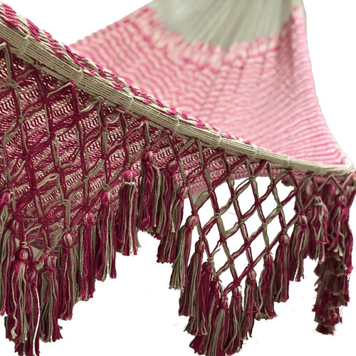 Imagen 5 de 7 de Hamaca Yucateca 100% Artesanal Macramé Pompones