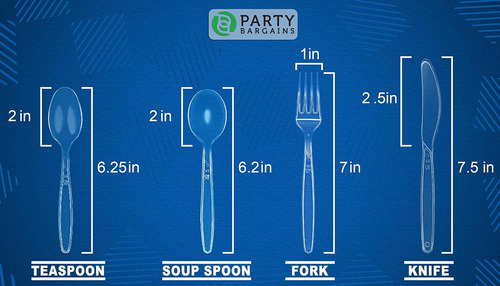 Party Bargains Juego De Cubiertos Desechables Colorzafiro Tr