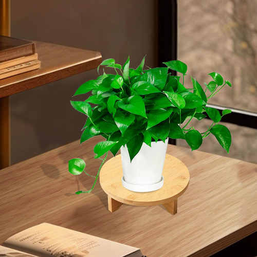 Soporte De Plantador De Madera, Soporte Diámetro De 19.3 Cm