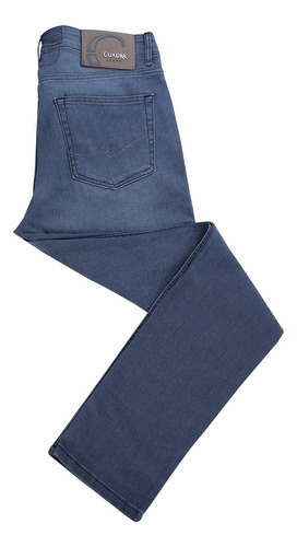 Jeans Cuadra Para Caballero Corte Recto Azul