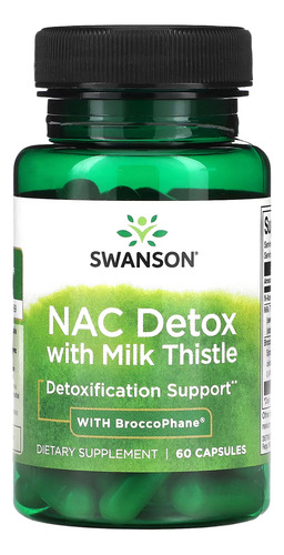 Nac Detox Com Cardo Mariano Swanson 60 Caps Sabor Sem sabor