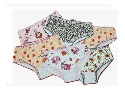 Kit 10 Calcinhas Menina Infantil De Algodão Lateral Larga