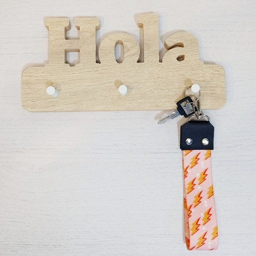 Imagen 2 de 2 de Porta Llaves De Pared Llavero Hola Y Casitas Nordico