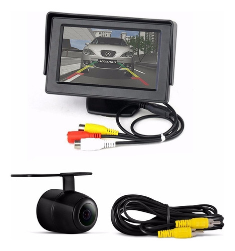 Tela Monitor Veicular 4.3 Lcd Com Câmera De Ré Visão Noturna