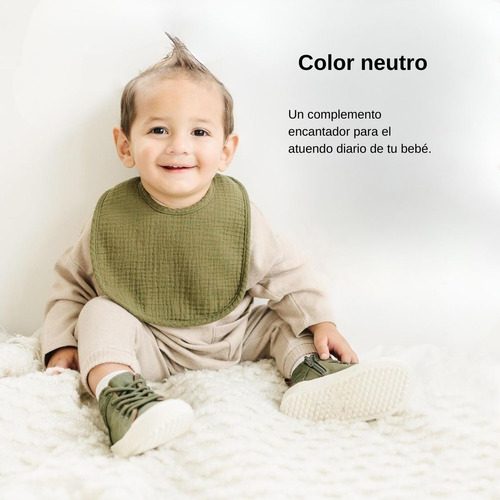 U Chef Set De 8 Baberos Impermeables 100% Algodón Unisex