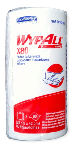 Rollo Wypall Depilación X80 - Unidad a $70889