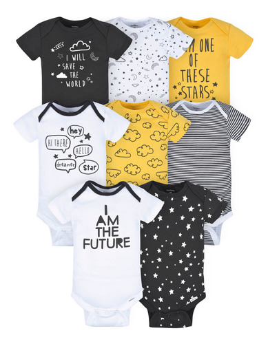 Set De 8 Bodys Manga Corta Talla Prematuro Meses Para