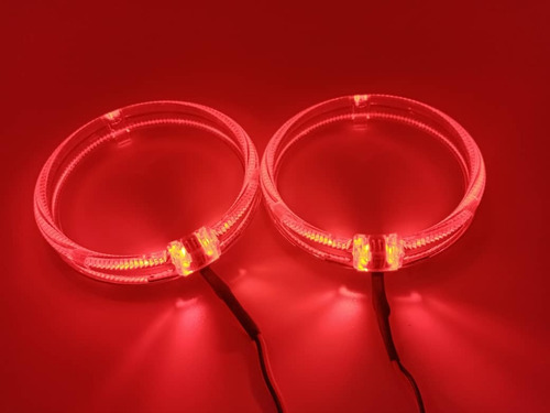 X2 Anillos De Luz Led Circular Universal Ojos De Ángel Rojo