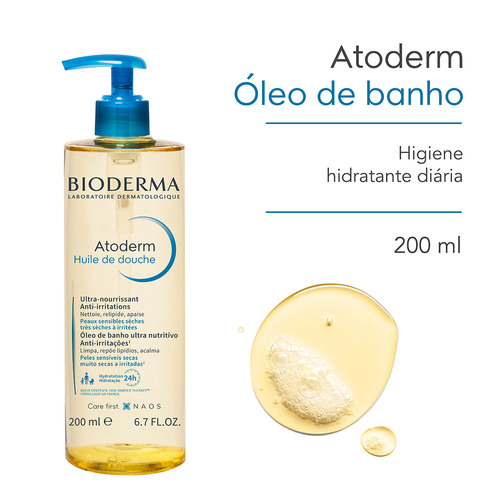 Óleo de banho Atoderm hidratante diária 200ml Bioderma