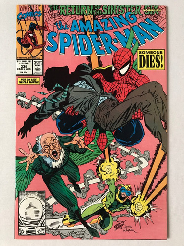 Amazing Spiderman #336 Marvel Comics 1990 Sinister Six Cover