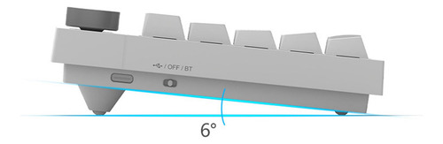 60% Teclado Mecânico 62 Teclas Interruptor Branco Com Azul