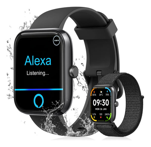 Relógio Inteligente Smartwatch Alexa Chamadas NOVANTE Masculino Feminino Esportivo Ip68 Bluetooth Notificações Instantâneas Tela Hd 1.83 ...