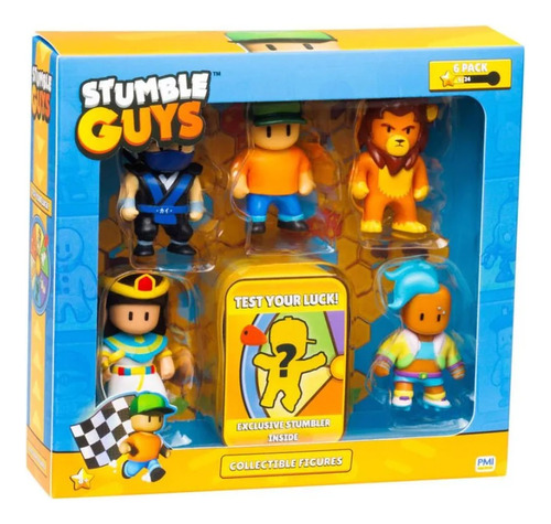 Stumble Guys - Figuras  Pack X6 Blister Leon Sg2060