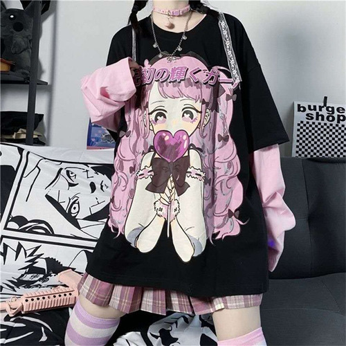 U Emo Anime Sudadera Kawaii Manga Larga Ropa Primavera