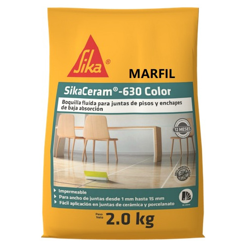 Sikaceram 630 Color Marfil Emboquilladora Látex X 2 Kg