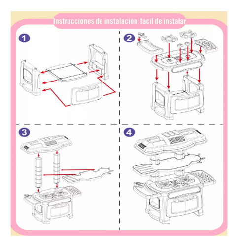 Mini Cozinha Infantil Para Meninas Com 48 Acessórios