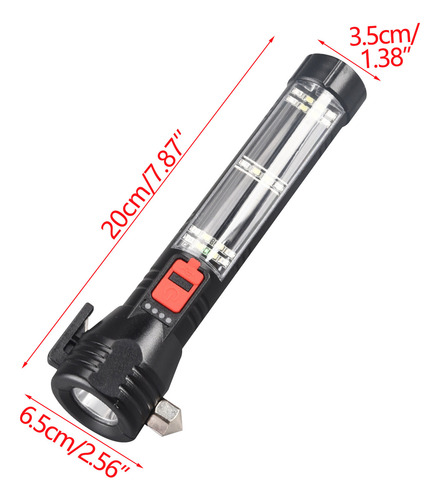 Linterna Led Usb Y Solar Con Carga Usb Para Coche, Luz Fuert