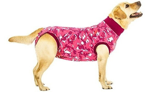 Traje De Recuperación Para Perros De Color Rosa Camuflado