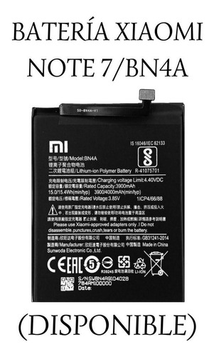 Batería Xiaomi Note 7 - Bn4a.