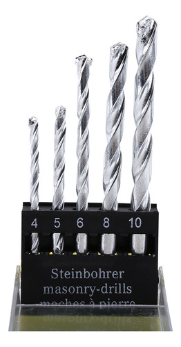 Juego De 5 Brocas De Acero De Tungsteno Con Punta De Taladro