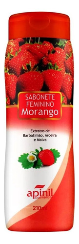 Sabonete Líquido Intimo Aroma Morango Sensual 210ml Apinil