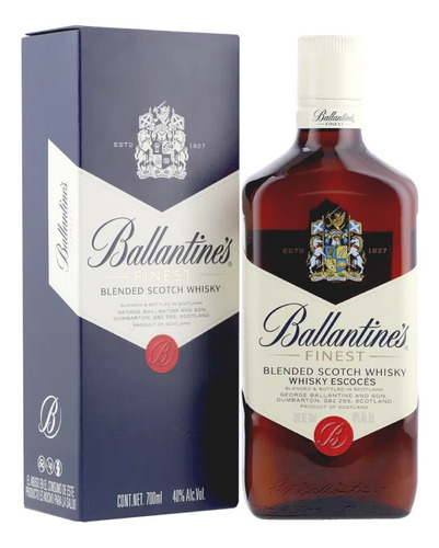 Imagen 3 de 3 de Whisky Ballantines Fines 750ml Scotch Con Estuche - Sufin