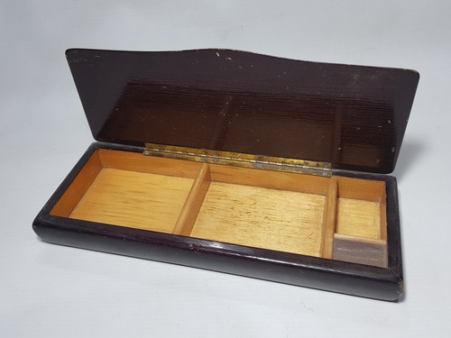 Imagen 2 de 6 de Antigua Cigarrera Con Fosforera Madera Litografía Mag 58478