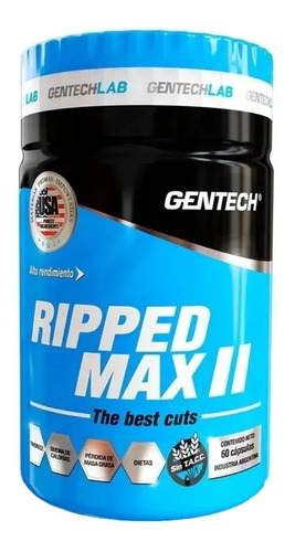 Quemador Ripped Max I I Gentech X60 Menos Grasa Corporal