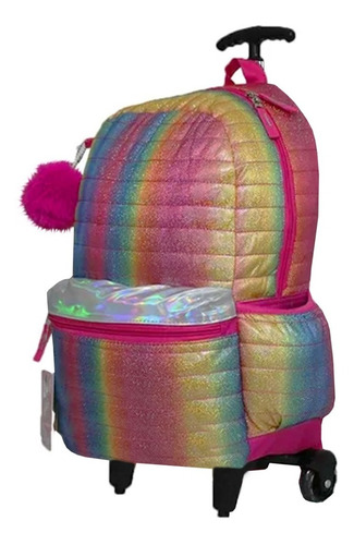 Imagem 4 de 4 de Mochila Escolar Rodinha Infantil Arco-íris Cg2104 Clio Style