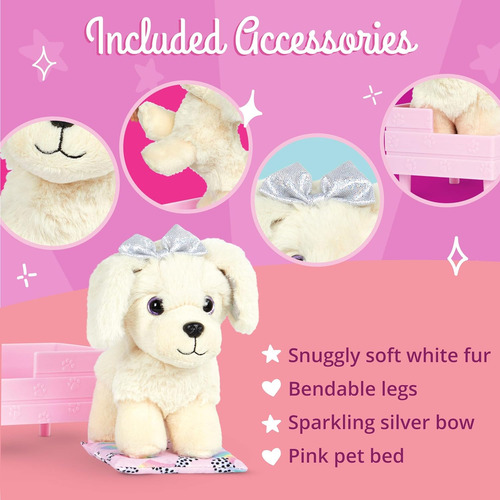 Girls Glitter Zeke Zeke De 6 Pulgadas Plush Golden Retriever