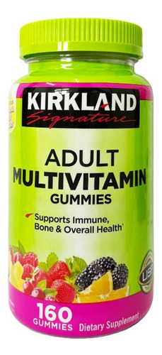 Vitaminas Y Minerales Adulto Kirkland 160gom Multivitaminico Sabor Sin Sabor