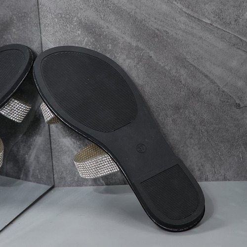 Yt Chanclas Casuales Con Fondo Plano Diamond Para Mujer