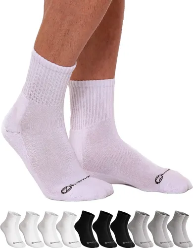 MLB 4104065495 Kit 10 Pares Meias Zhamaro Algodo Cano Medio Alto Atoalhada JM