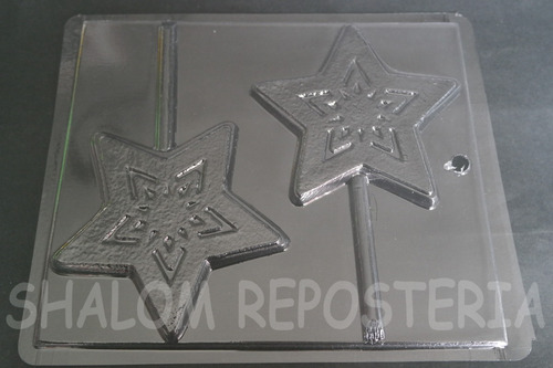 Imagen 1 de 4 de * Molde Paletas De Chocolate 2 Estrellas Copo De Nieve Froz