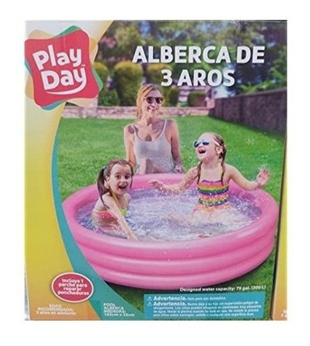 Alberca De 3 Aros Play Day 165cm × 30cm Primavera Para Niños