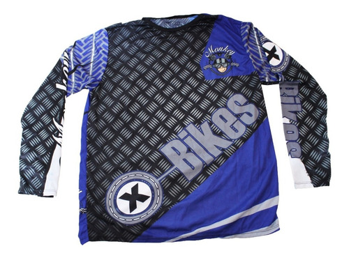 Jersey Deportivo Adulto X Bikes Azul Talla L Moto O Cicla