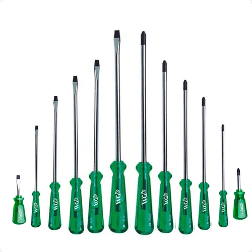 Kit 12 Peças Chave De Fenda E Philips Profissional Imantado Jogo Forte E Resistente Imã Ponta Magnética De Qualidade