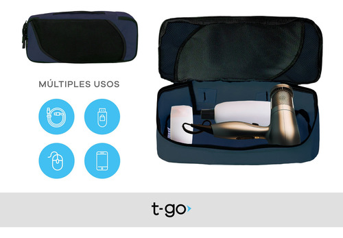 Set Organizador De Ropa Para Valija Viaje Bolsas Con Cierre Color Azul